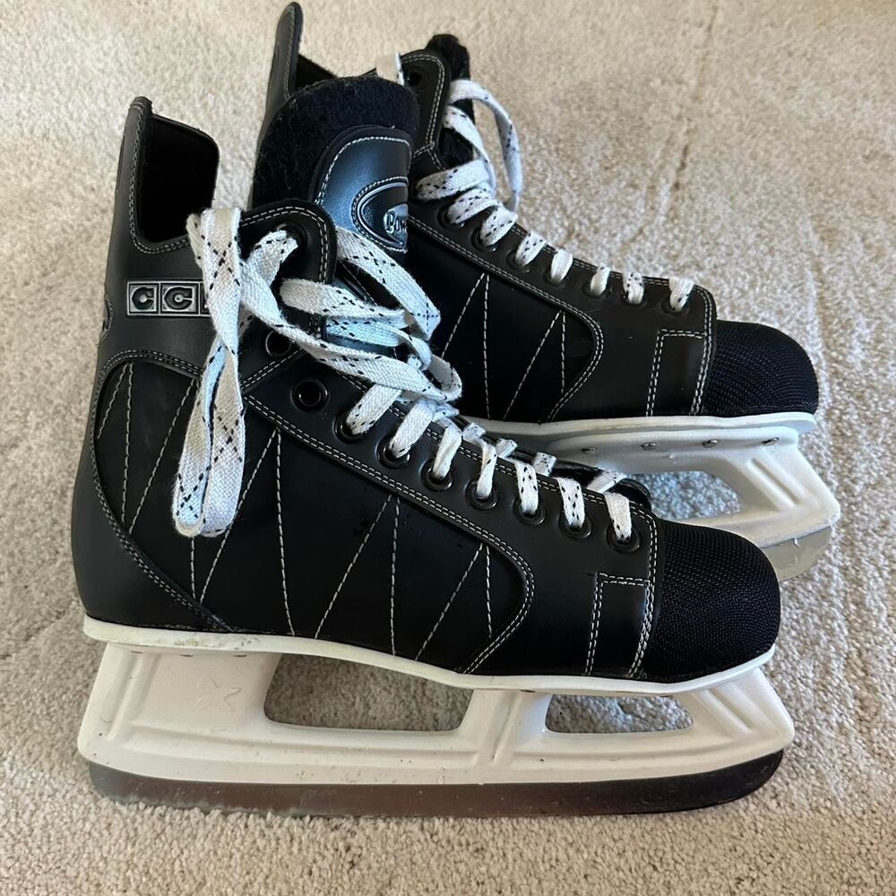 Powerline black hockey skates